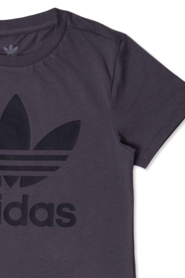 Szary Tshirt z logo ADIDAS Kids Vitkac Polska